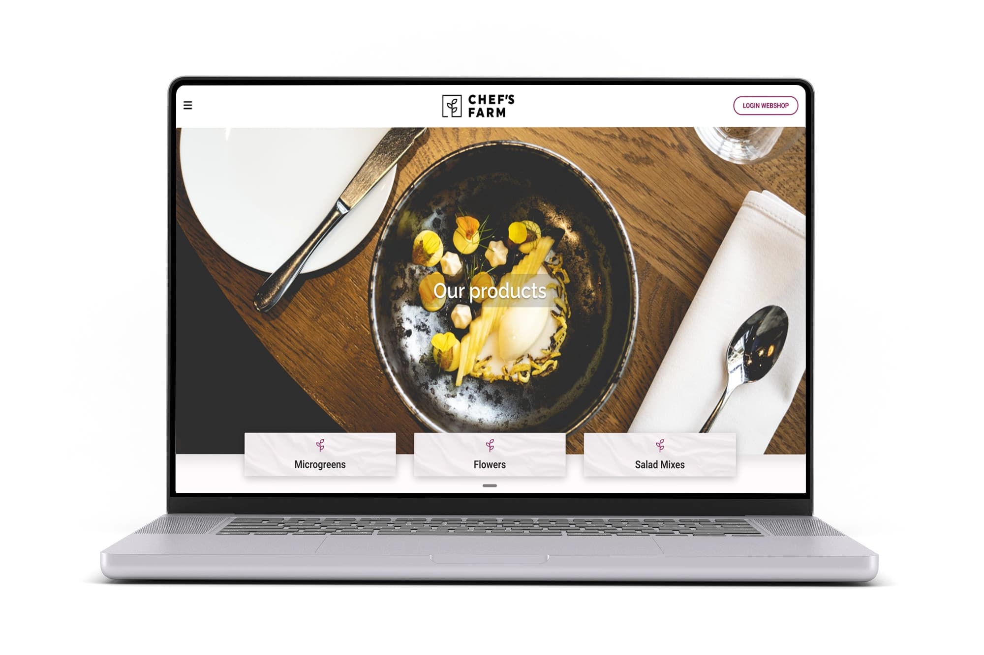 Chef's Farm website